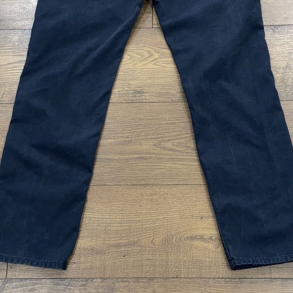 Born Fly Pants Mens 32 Straight Chino Button Fly 5 Pocket Streetwear Blue - Picture 9 of 14